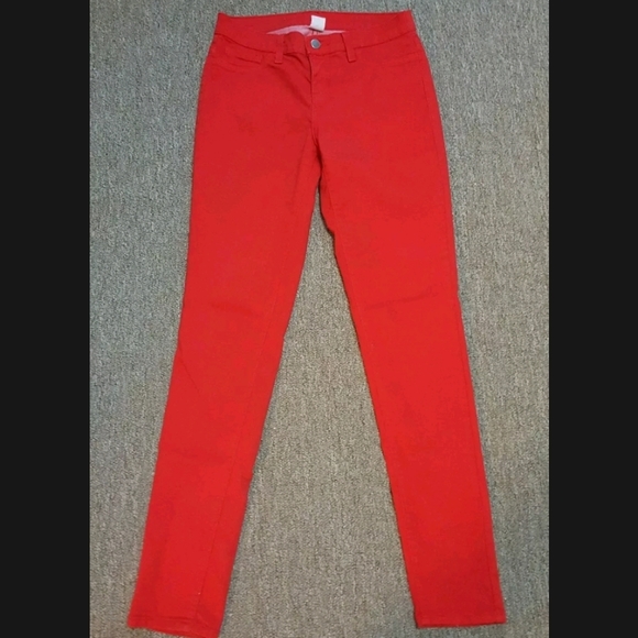 Red Skinny Jeans Jeggings - Picture 3 of 5